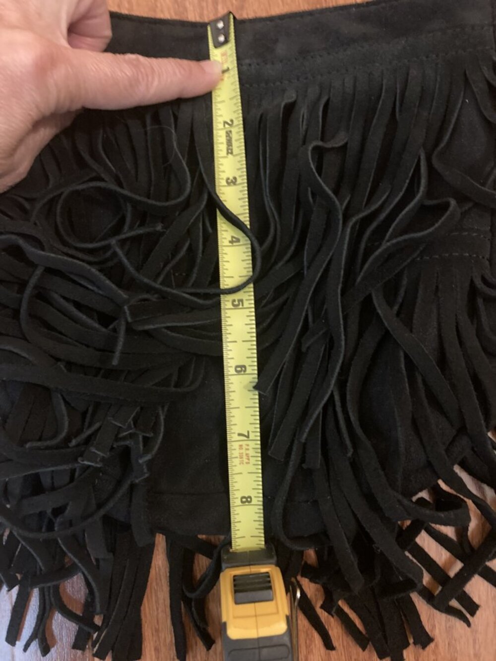 Mossimo Black Suede Fringe crossbody bag - Picture 11 of 12